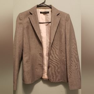 Anne Klein Suit Collection  light brown wool/ polyester blazer